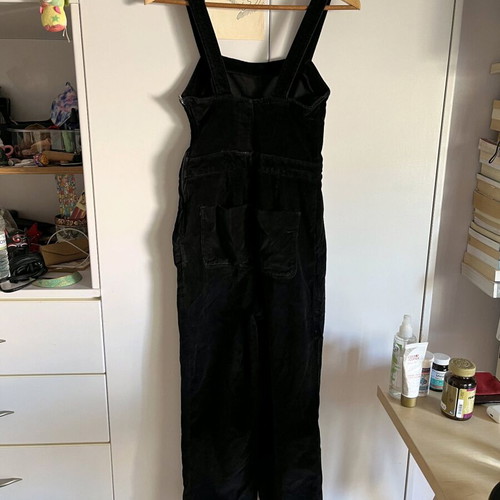 Velvet salopette used, black, size XXS