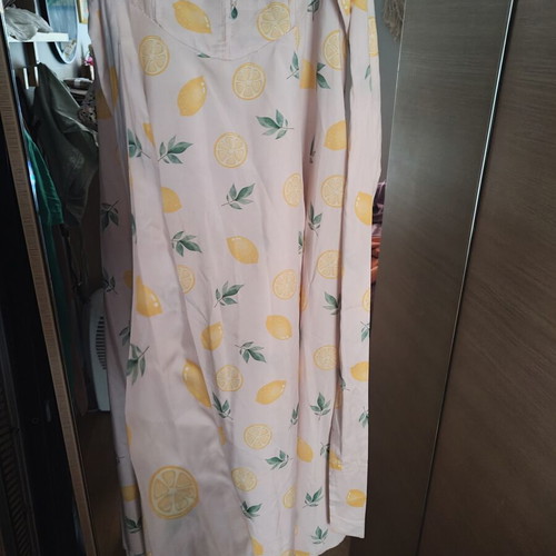 Lemon dress like new, soft pink with lemons