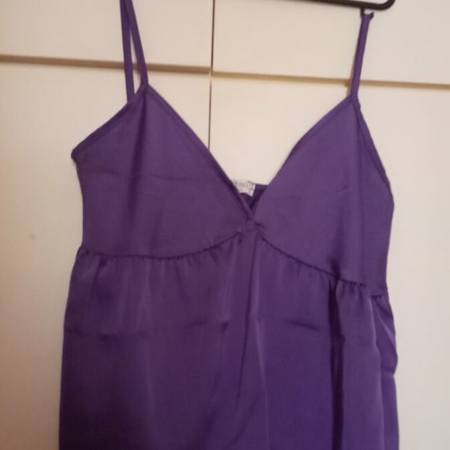 Lingerie satin top Celestino like new, purple, size M