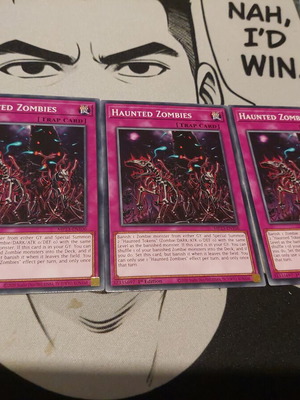 Haunted Zombies Yu-Gi-Oh! cards like new, pack of 3