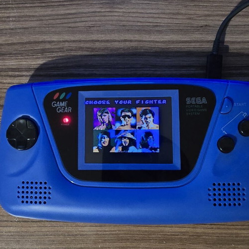 Sega Game Gear refurbished handheld console with IPS screen