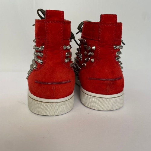 Christian Louboutin suede sneakers used, size 37.5, orange