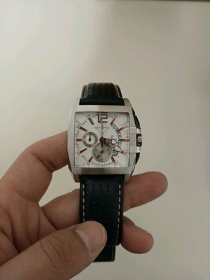 Ρολόι Festina F16363/1 μεταχειρισμένο, quartz, δερμάτινο μαύρο λουράκι