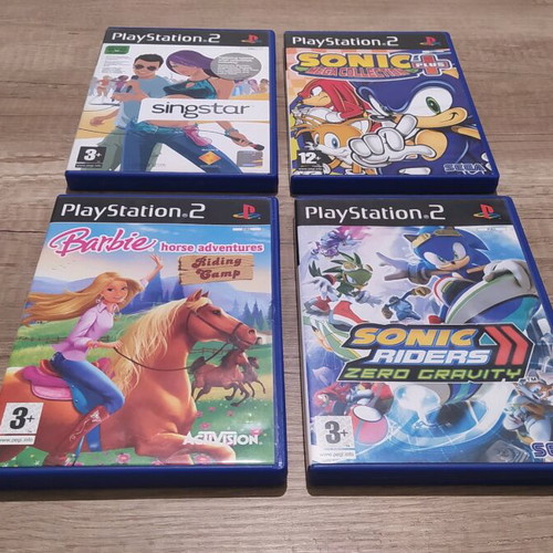 PlayStation 2 games used collection including Singstar and Sonic