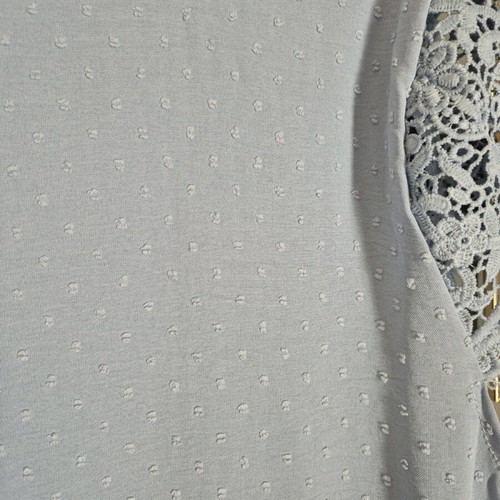 Blouse like new with lace sleeves, size M, blue