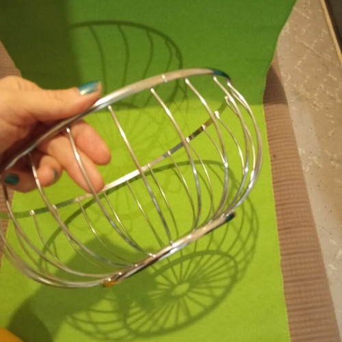 Metal fruit bowl used, large