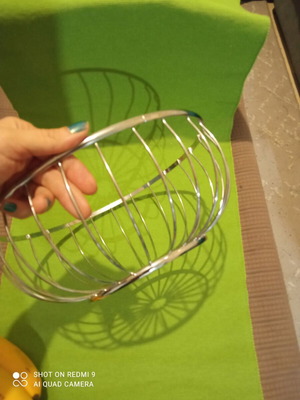 Metal fruit bowl used, large