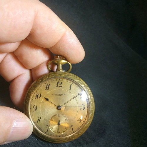 Pocket watch used, engraved, SCRILD Freres & Co Eterna