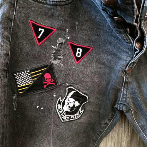 Phillipp Plein jean ανδρικό σαν καινούργιο, μοναδικό κομμάτι, μαύρο No36