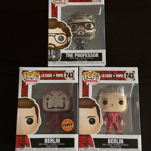 Funko Pop La Casa de Papel Bundle Berlin Chase, Berlin & The Professor