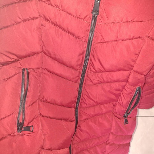 Puffer jacket, burgundy, size S