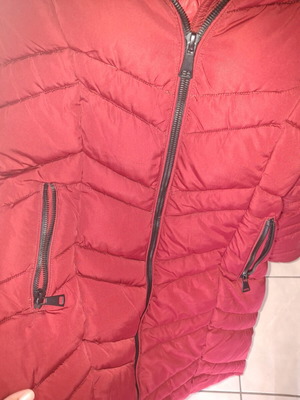 Puffer jacket, burgundy, size S
