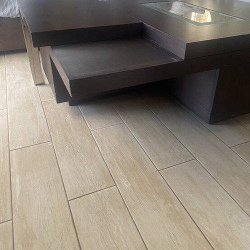 Coffee table wenge color, oak, used, with sliding top and drawers