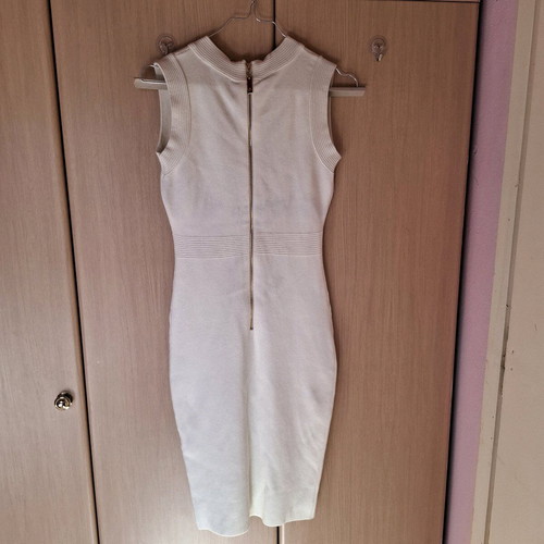 Elisabetta Franchi dress cashmere size M new, white beige