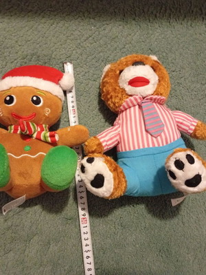 Stuffed toys used, set of 2, one Argoodaki from Goody's