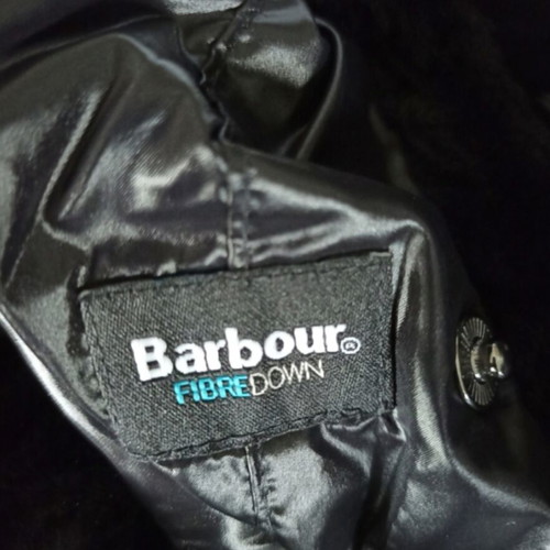 Barbour Platinum Mercury long puffer coat new, size 12, black