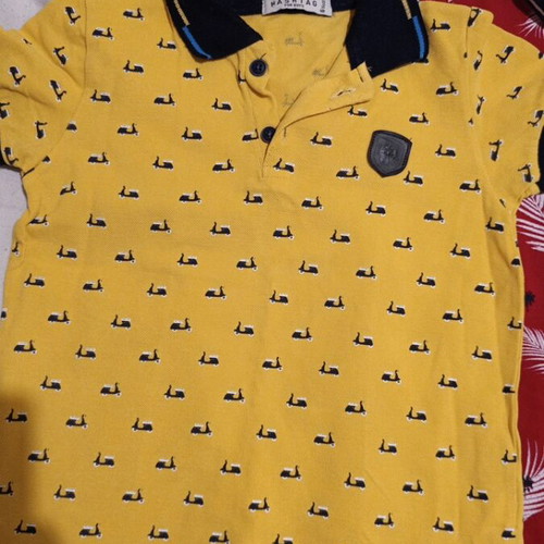 Hashtag polo shirts like new, pack of 2, size 116 cm, red and yellow