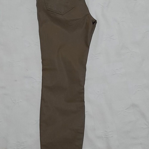 Zara women's pants XL brown like new, elastic, leather look