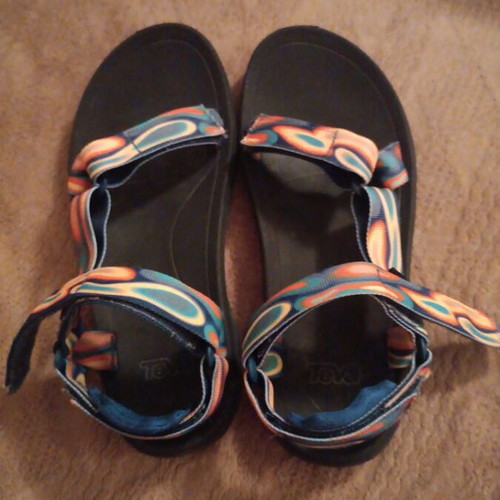 Teva sandals used, multicolor, size 38
