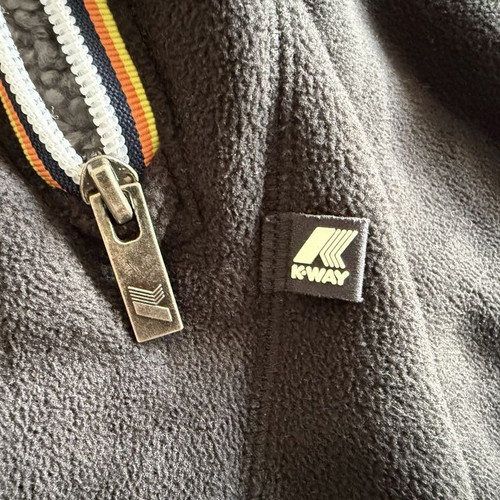 K-Way Reversible Polar Sherpa Jacket used, men's black and gray M