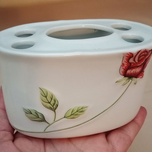 Vintage porcelain toothbrush holder like new