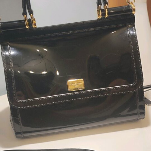 Dolce and Gabbana rubber bag used, black