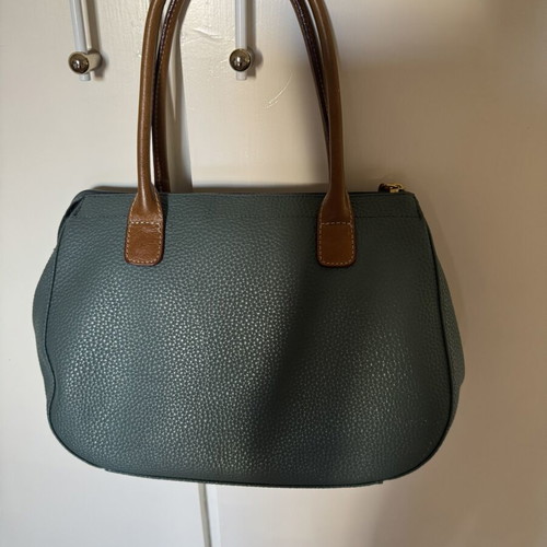 KEM handbag used, gray-green, medium size