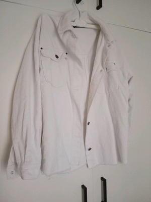 Zara medium κοτλέ πουκάμισο σαν καινούργιο, άσπρο