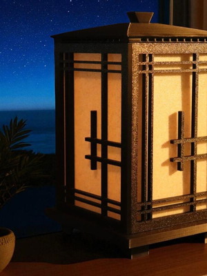 3D Printed Table Lamp Japanese Style Takumi with Zen Elegance