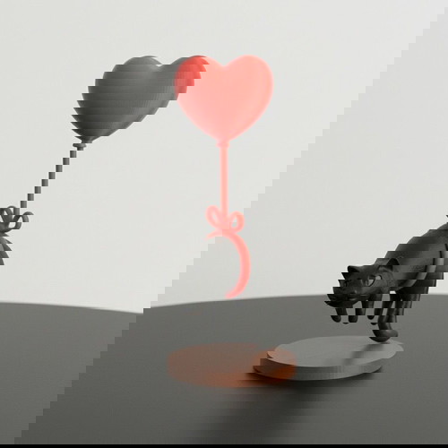 Διακοσμητική φιγούρα γάτας με καρδιά καινούργια