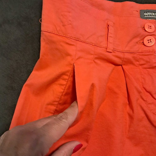 Happening No36 coral cotton high-waisted bermuda shorts like new