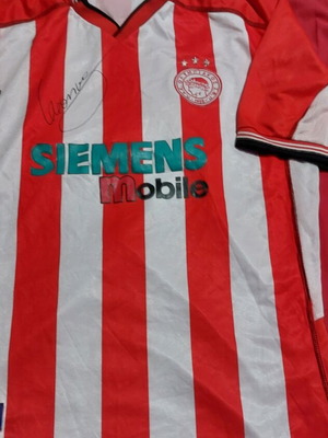 Olympiacos jersey with Leonardo signature XL new official replica