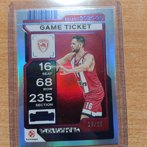Kostas Papanikolaou Game Ticket Blue Parallels card like new