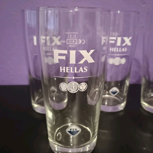 Fix beer glasses set of 6 0.30lt new unused with box