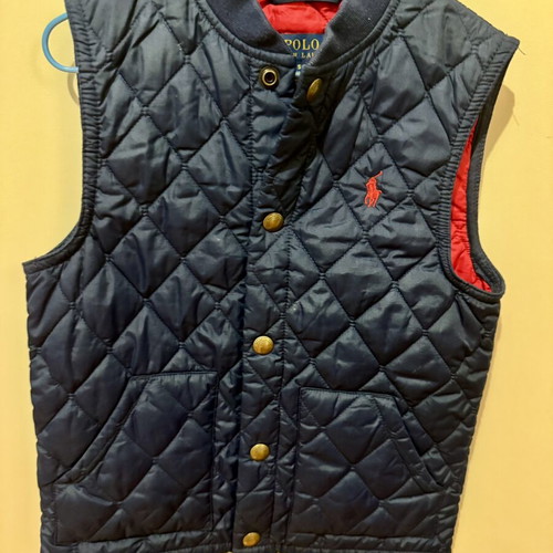 Polo Ralph Lauren Kids Vest Like New, Blue with Red Lining, Size 5