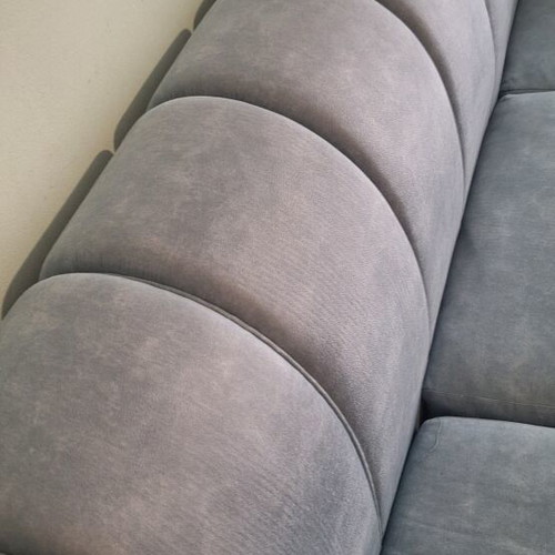 Sofa set 3+2+1 used, sky blue Chesterfield style