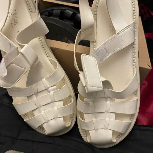 Zara gladiator sandals used, size 41, beige