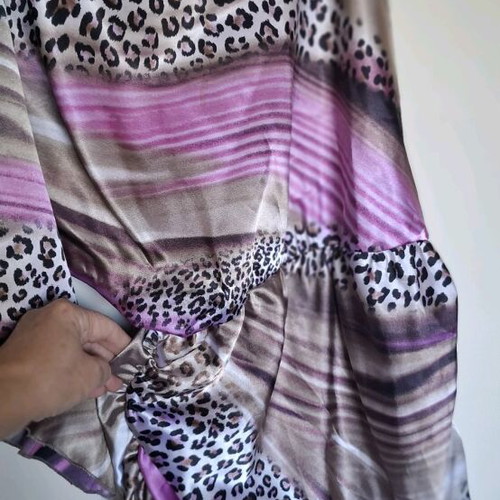 Satin dress purple like new, size M
