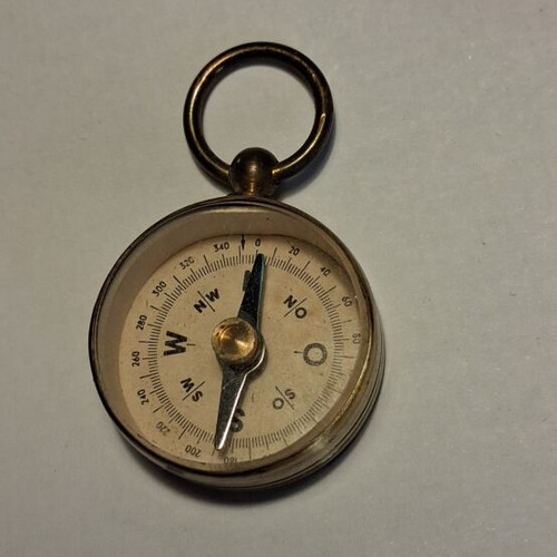 Military brass compass 1930 used, Germany, functional