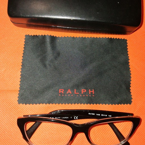 Ralph by Ralph Lauren 7081 eyeglass frames used, black acetate
