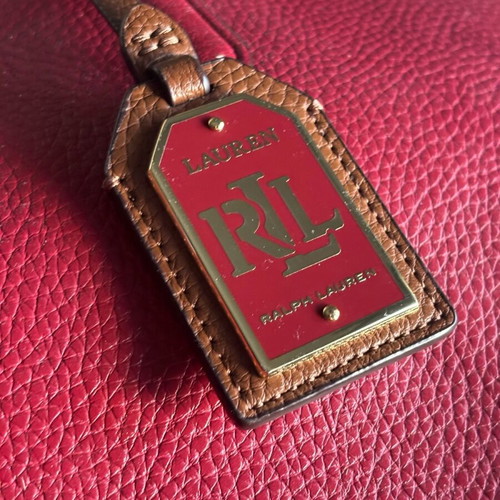 Ralph Lauren double-sided hand bag used, brown and red