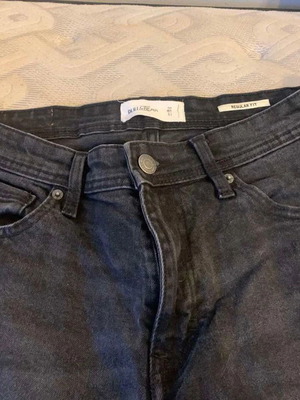 Pull and Bear standard fit jeans size 40 like new, black and gray