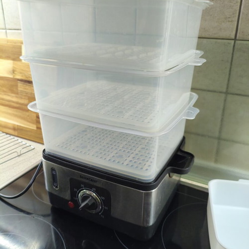 Silvercrest 3-Tier Food Steamer SDG 950 C3 like new, adjustable with 3 containers