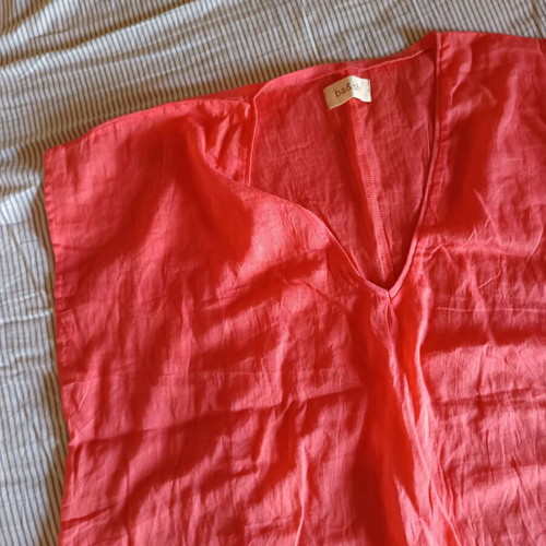 Ba&Sh see through summer blouse one size like new, coral
