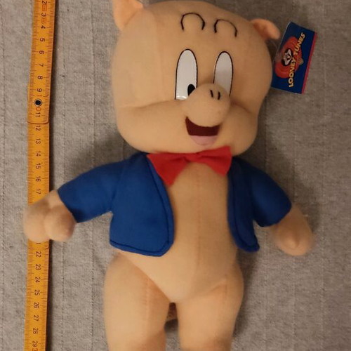 Porky Pig vintage doll 1998 Looney Tunes like new, 25cm