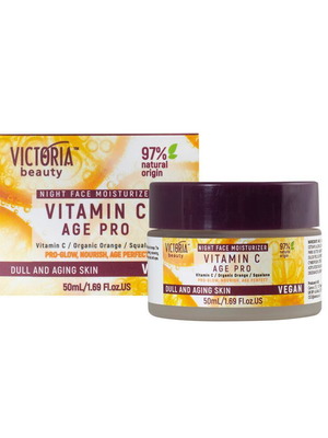 Age Pro Night Face Cream with Vitamin C and Squalane 50ml New