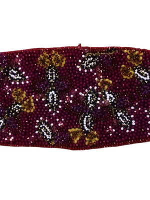 Ζώνη φαρδιά με πέτρες 80 εκ, νέα, μωβ