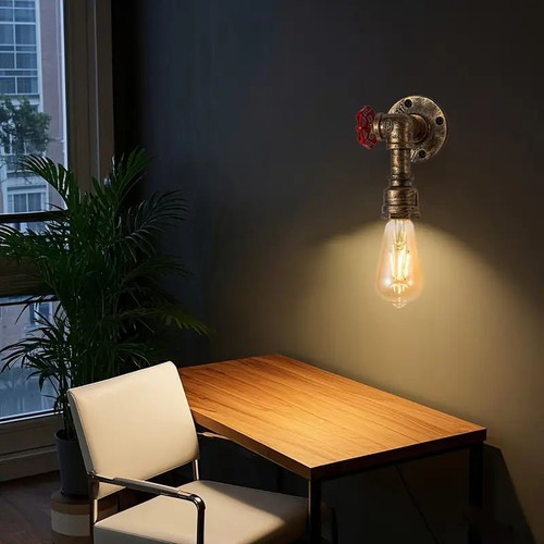 Handmade Art Deco Wall Light Pipe E27 Lamp