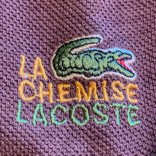 Vintage Lacoste Chemise Polo Made in France M Brown like new