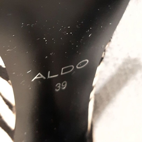 Aldo high heels size 39 used, genuine leather pony skin animal print